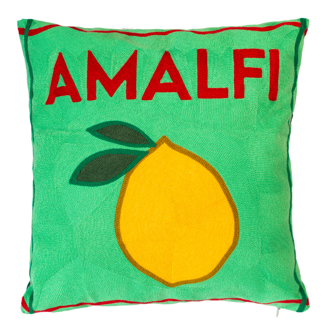 Amalfi | Needlepoint Travel Inspired Pillow