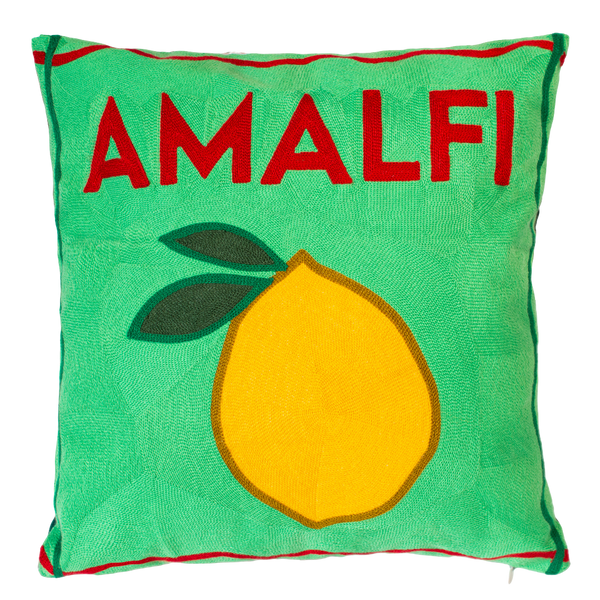 Amalfi | Needlepoint Travel Inspired Pillow