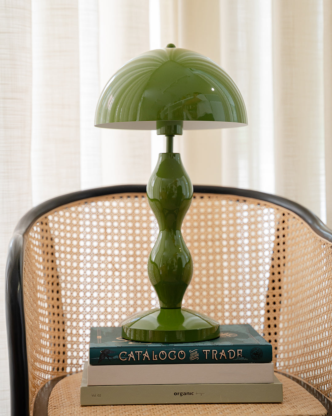 Noa Green Table Lamp with Metal Shade
