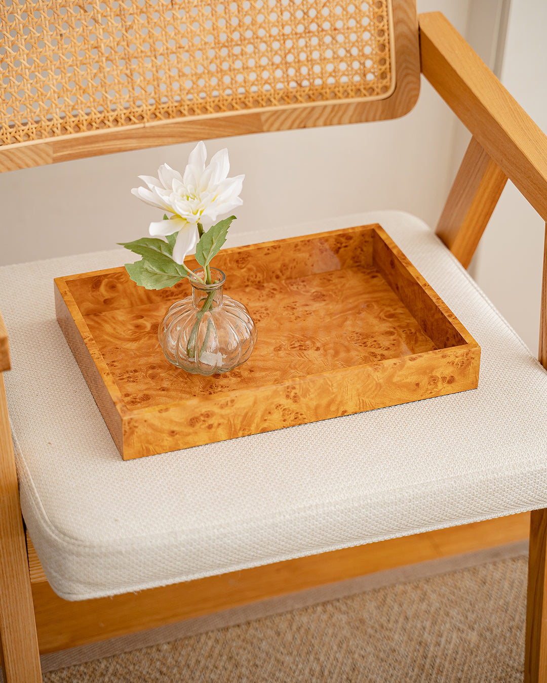 Bosco Rectangular Elm-Style Tray, 33 × 24 cm