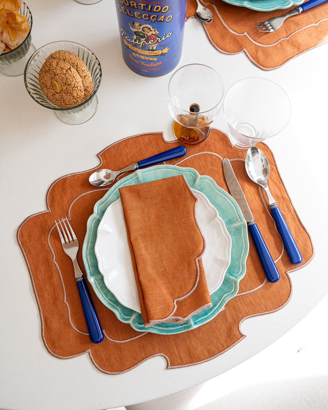 Napkin Belmonte, Terracotta with Terracotta