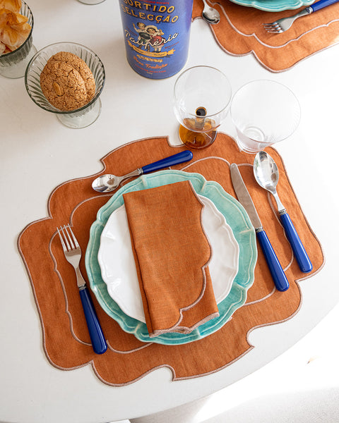 Napkin Belmonte, Terracotta with Terracotta