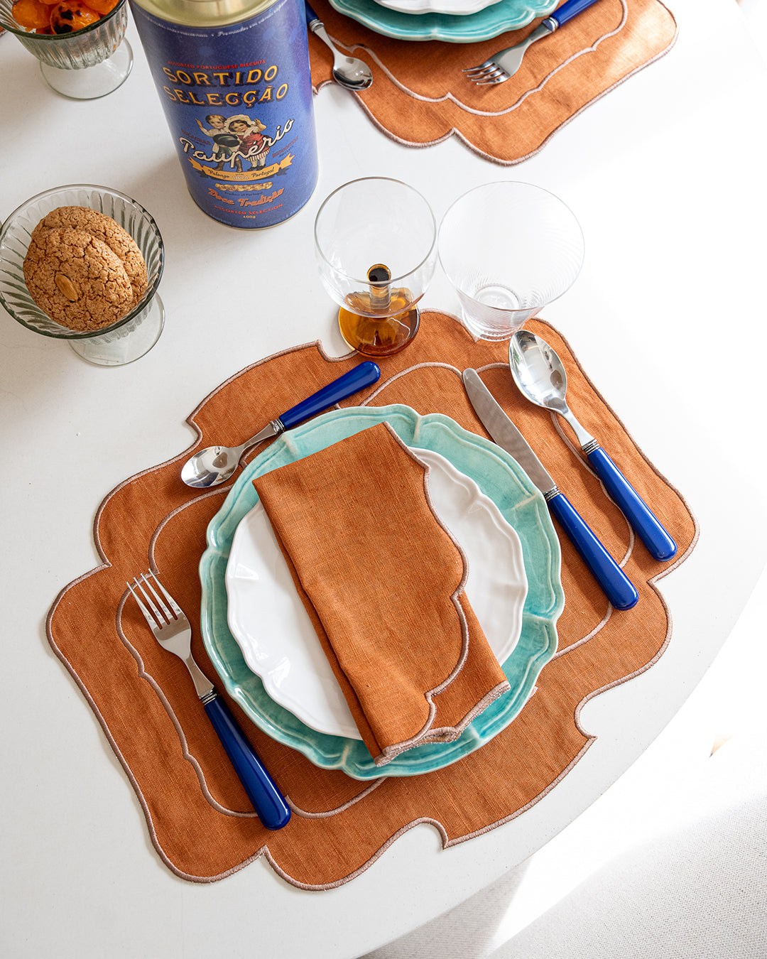 Placemat Belmonte, Terracotta with Terracotta