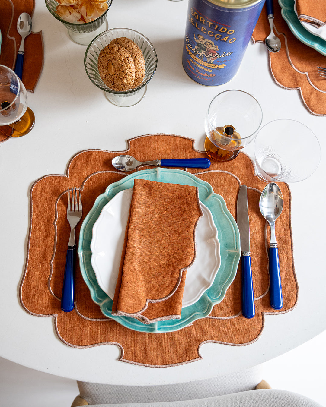Placemat Belmonte, Terracotta with Terracotta