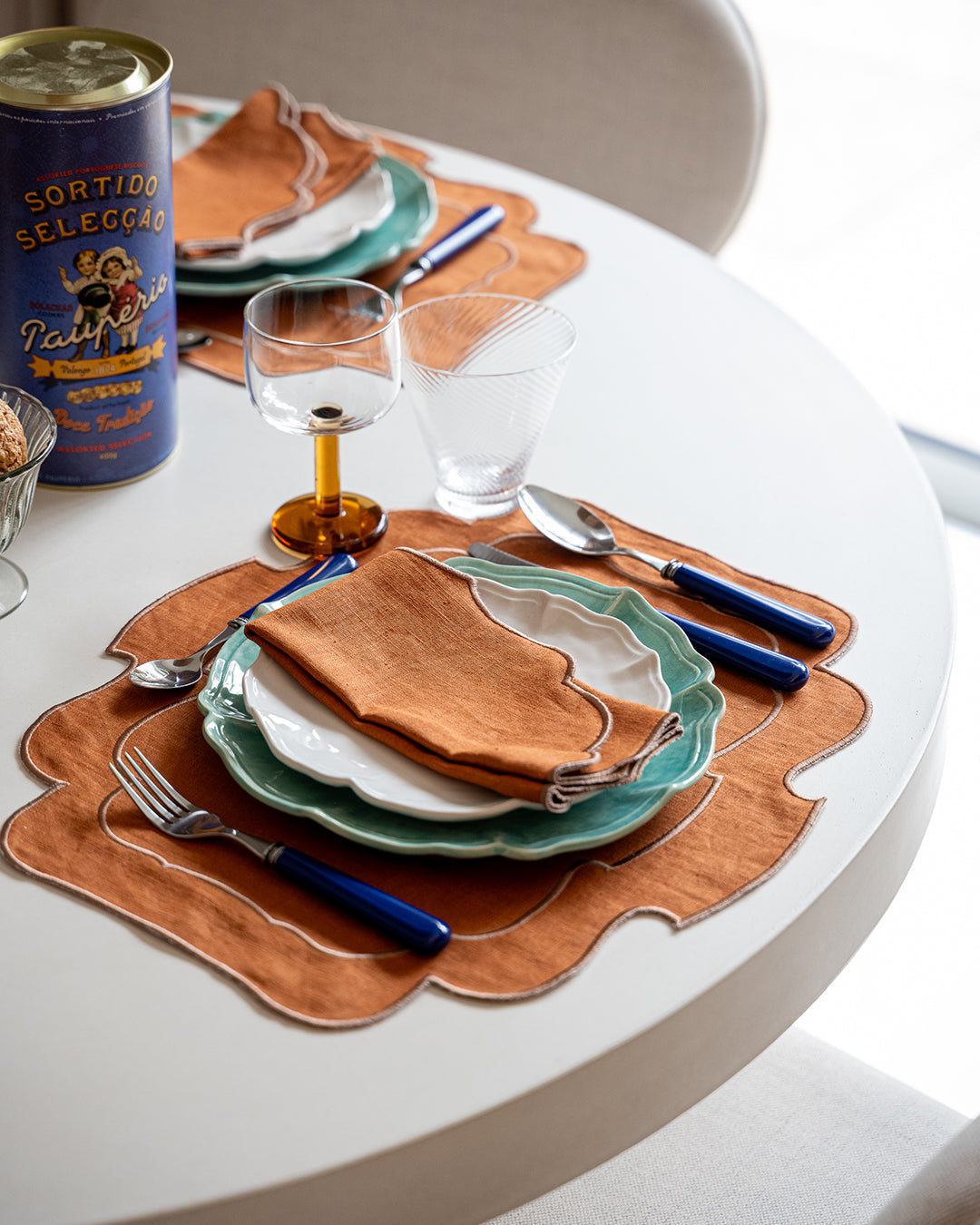 Napkin Belmonte, Terracotta with Terracotta