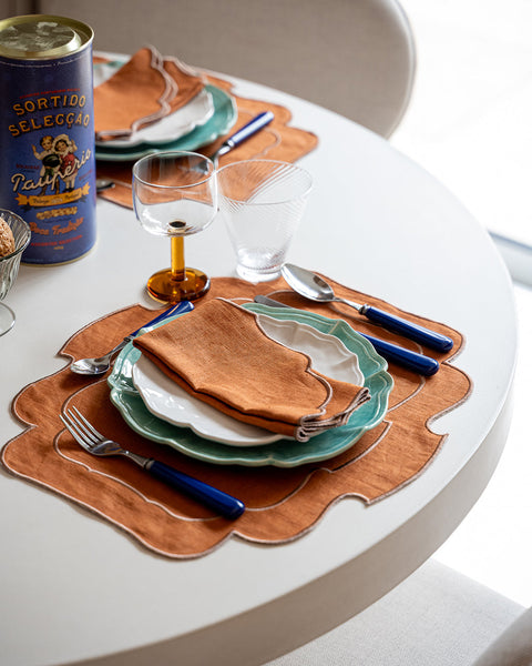 Napkin Belmonte, Terracotta with Terracotta