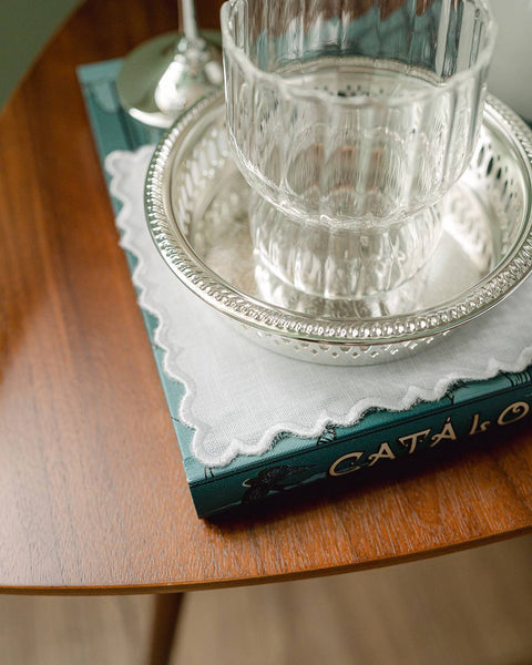 White Ondulado Cocktail Napkin