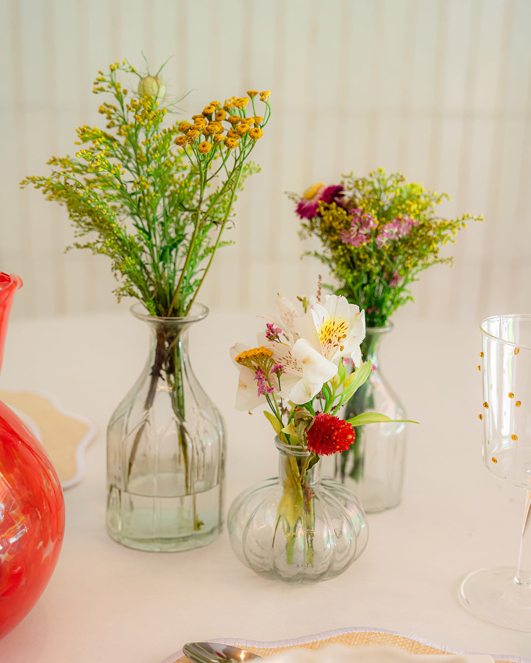 Jasmim Glass Vase, H 16 cm