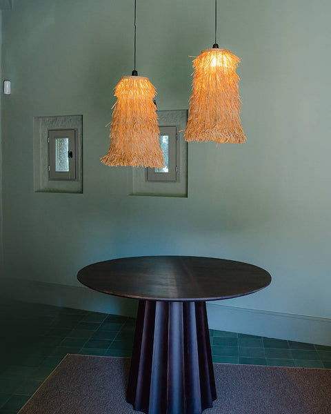 Natural-Fibre Pendant Light, 35 x 35 x 50 cm