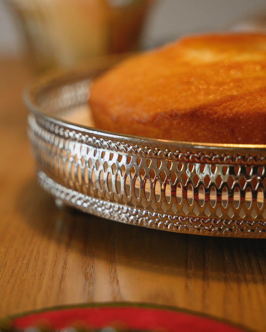 Round Silver-Plated Mirrored Tray, Ø25 cm