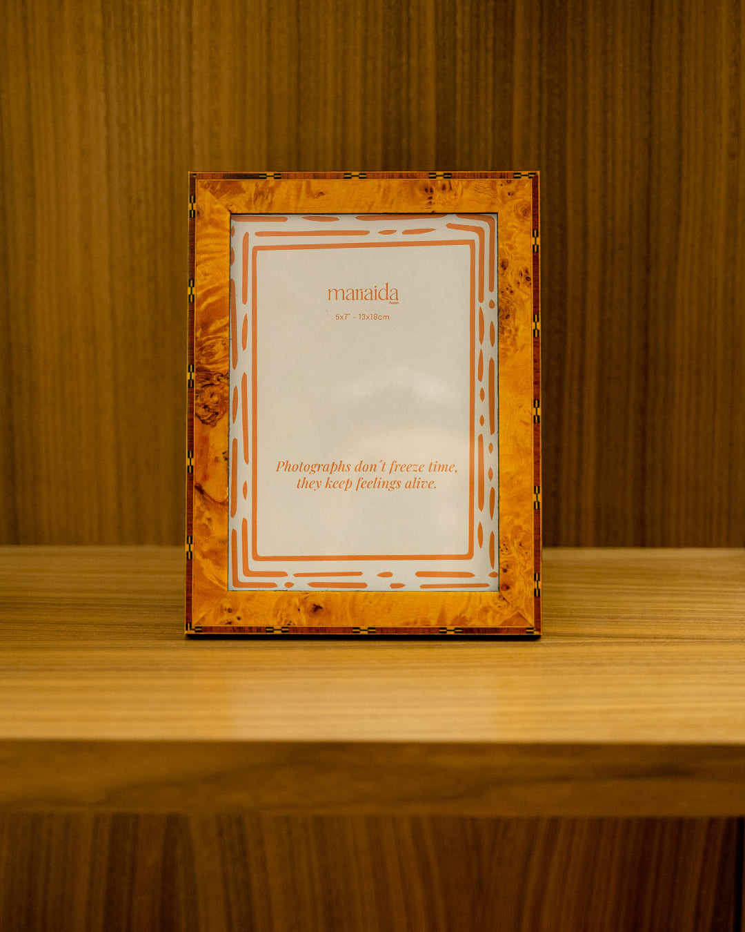 Momenti Wooden Photo Frame, 13 × 18 cm
