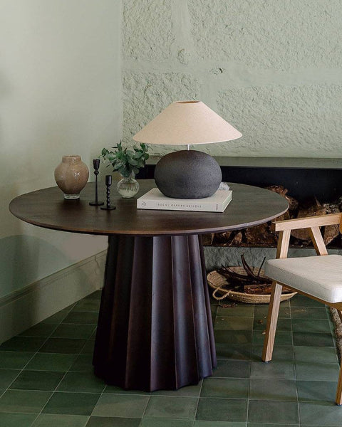 Mesa de Jantar Lola Redonda Castanho Escuro 120 X 120 X 76 CM