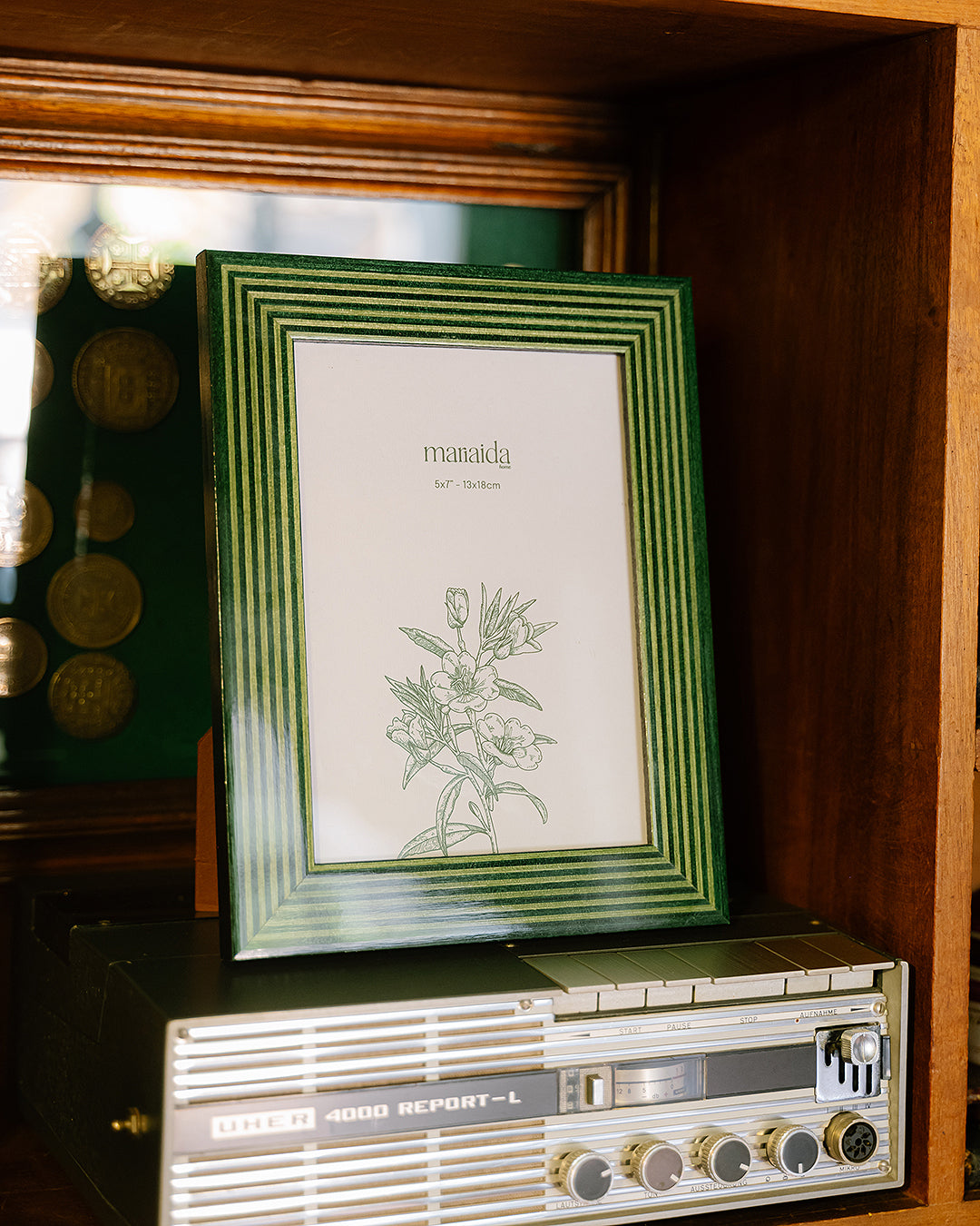 Dolce Tempo Green Photo Frame, 13 × 18 cm
