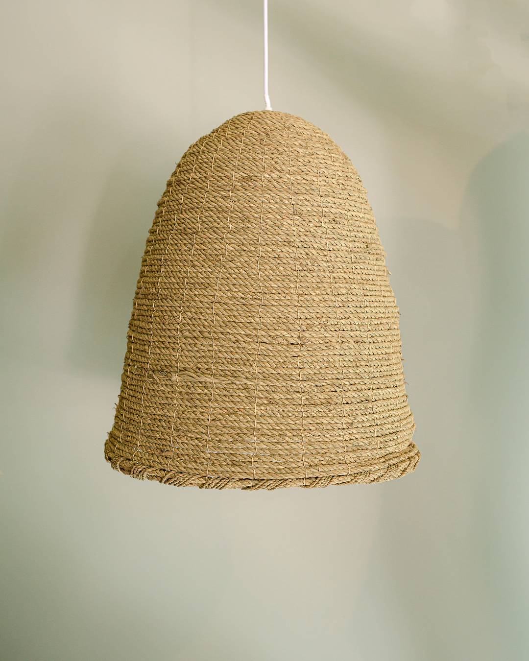 Green Plant-Fibre Pendant Light, 43 x 43 x 52 cm