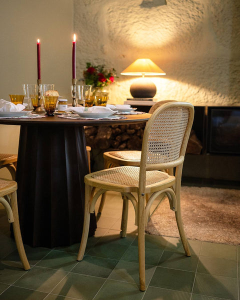 Mesa de Jantar Lola Redonda Castanho Escuro 120 X 120 X 76 CM