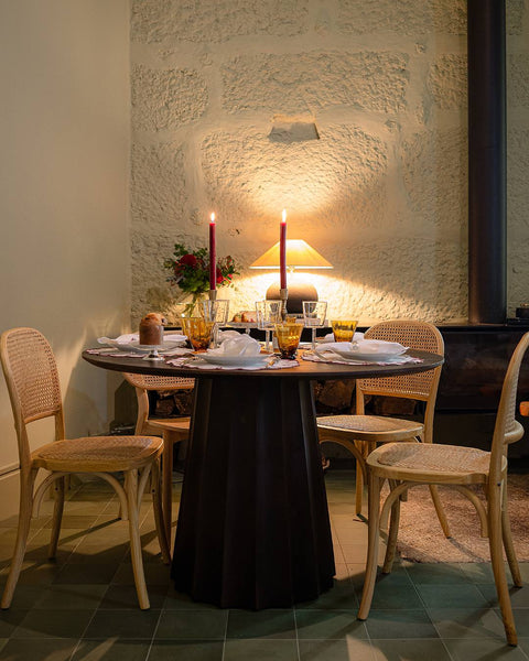 Mesa de Jantar Lola Redonda Castanho Escuro 120 X 120 X 76 CM
