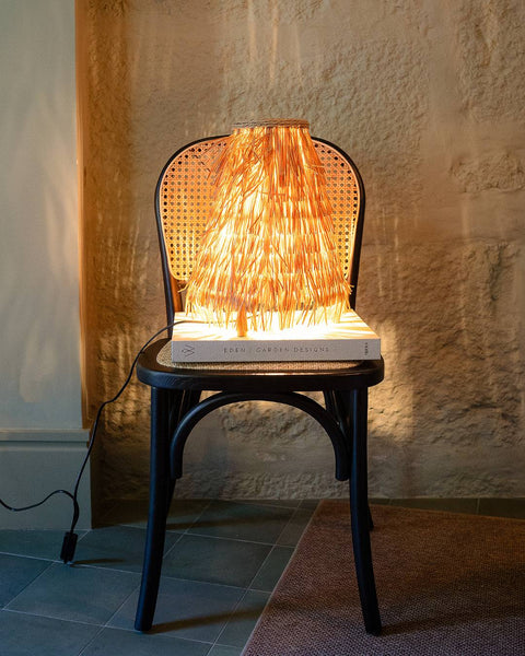 Natural-Fibre Table Lamp, 26 x 26 x 39 cm