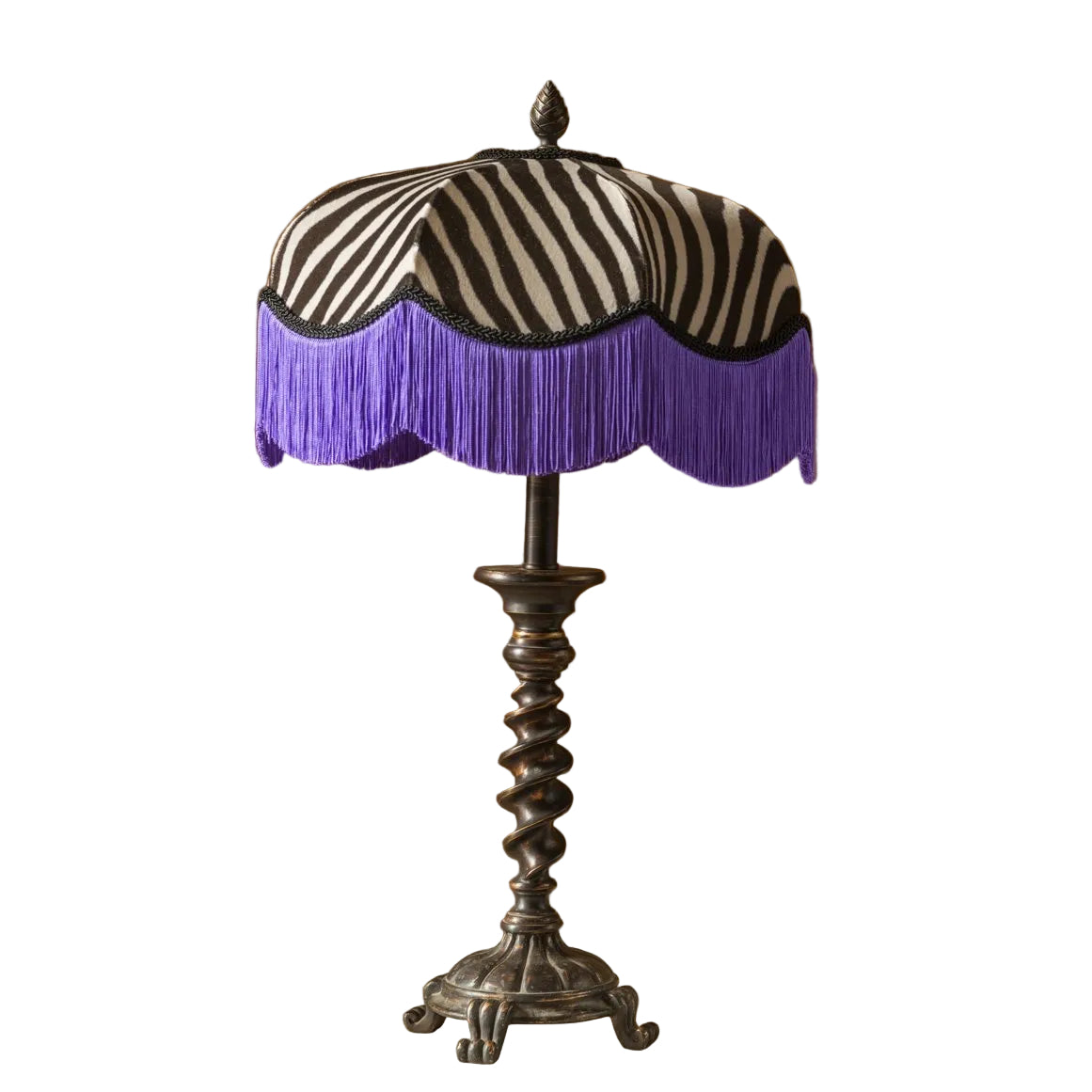 The Purple Zebra Lampshade