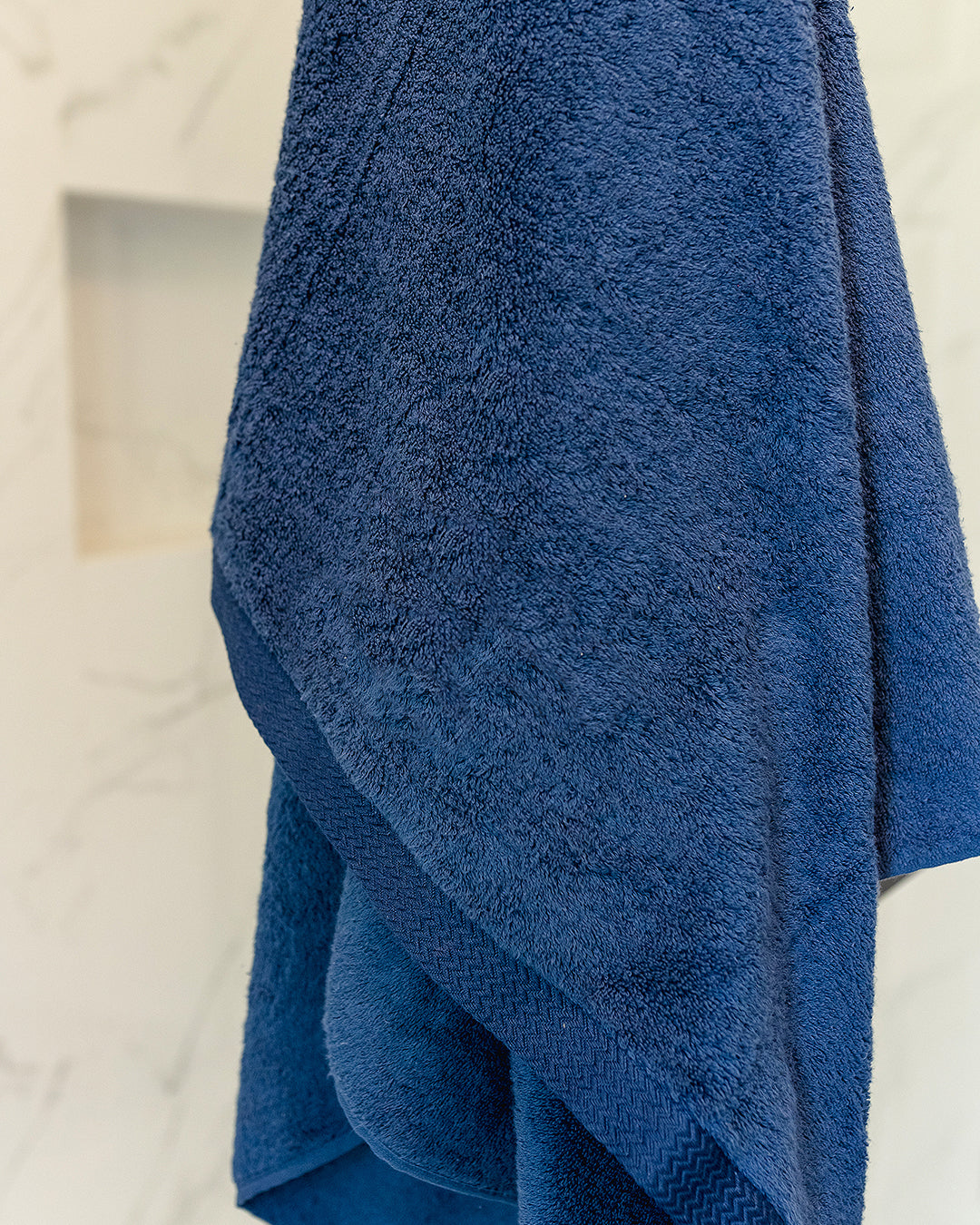 Premium Dark Blue Cotton Bath Towel