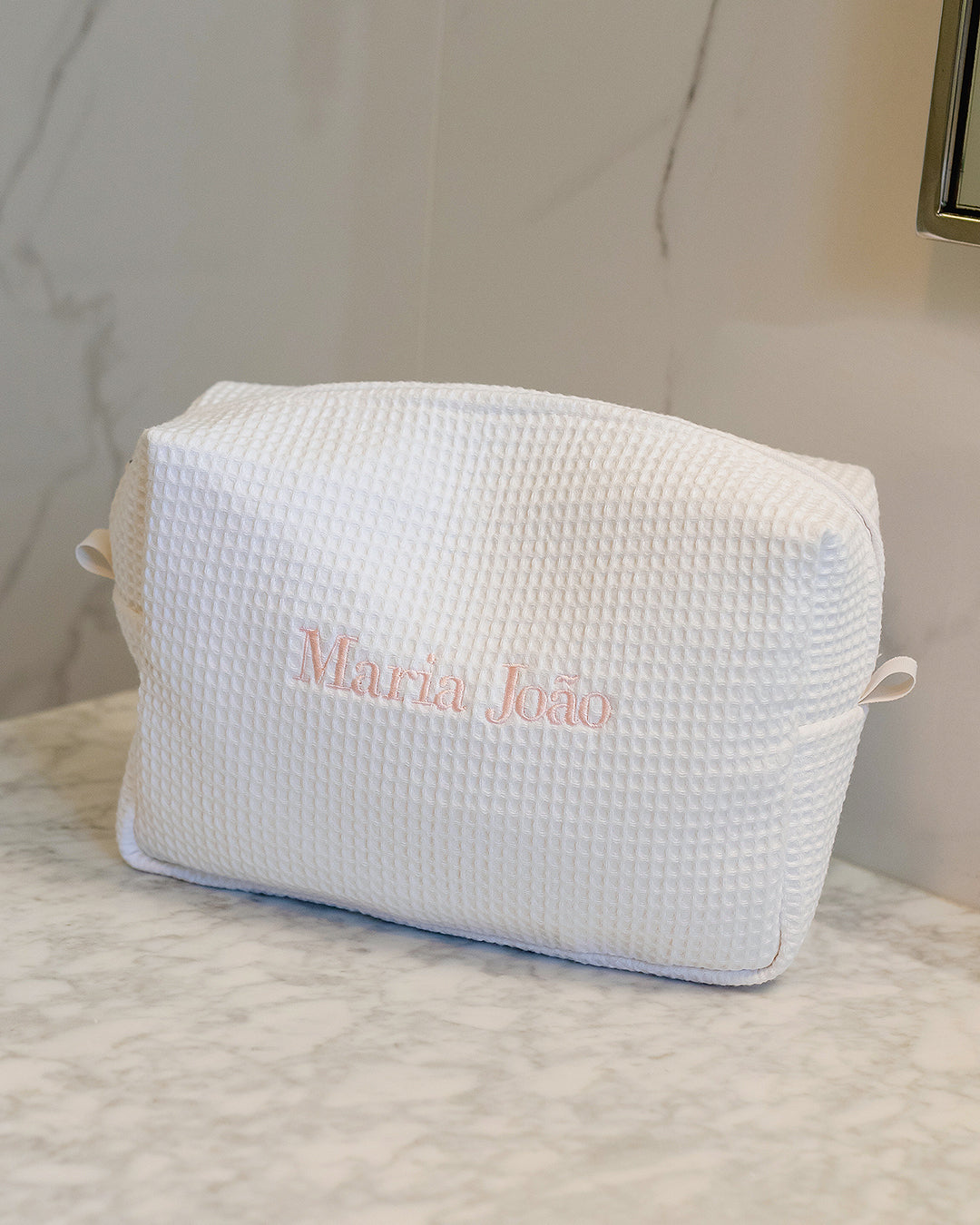 White Waffle Toiletry Bag