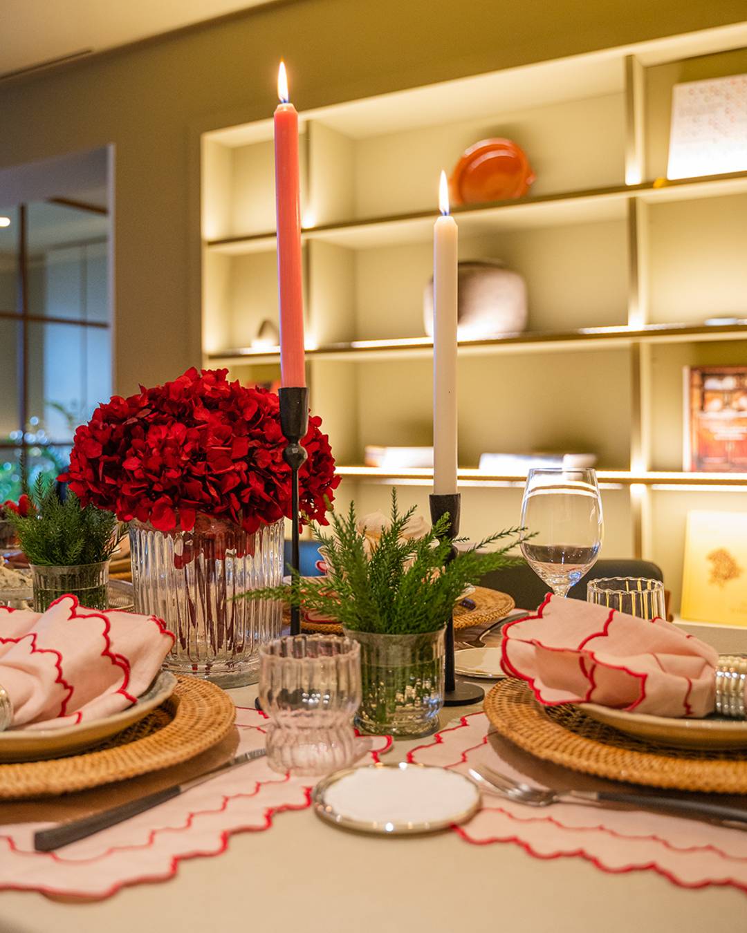 Black Roros Iron Candlestick, 29 cm