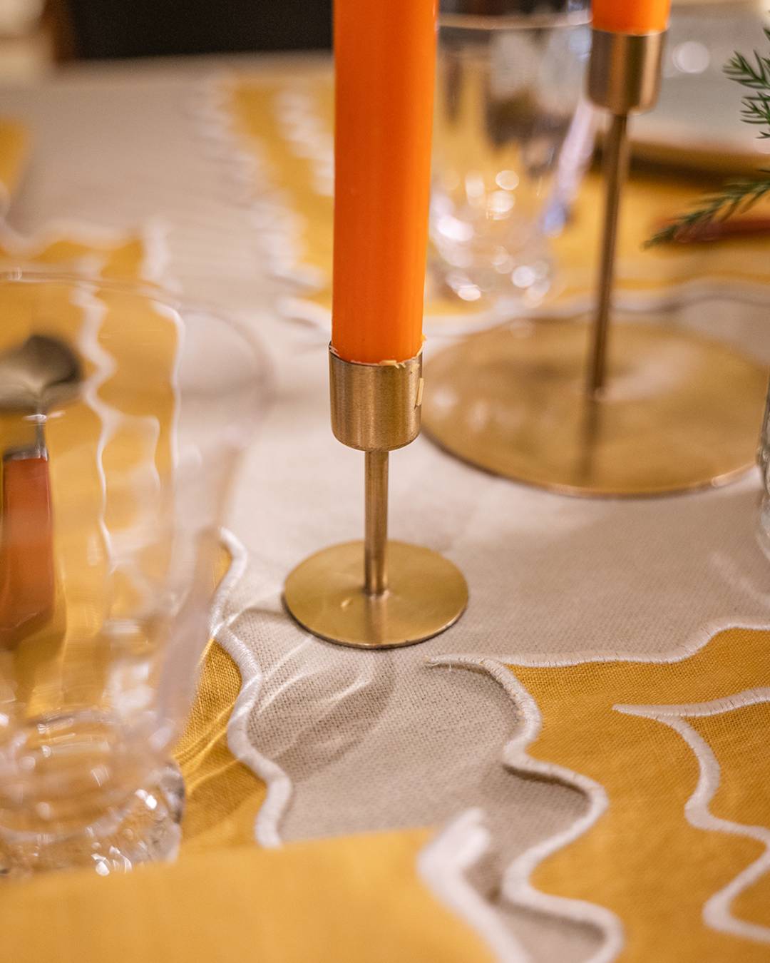 Castiçal Chardonnay 7cm, Dourado