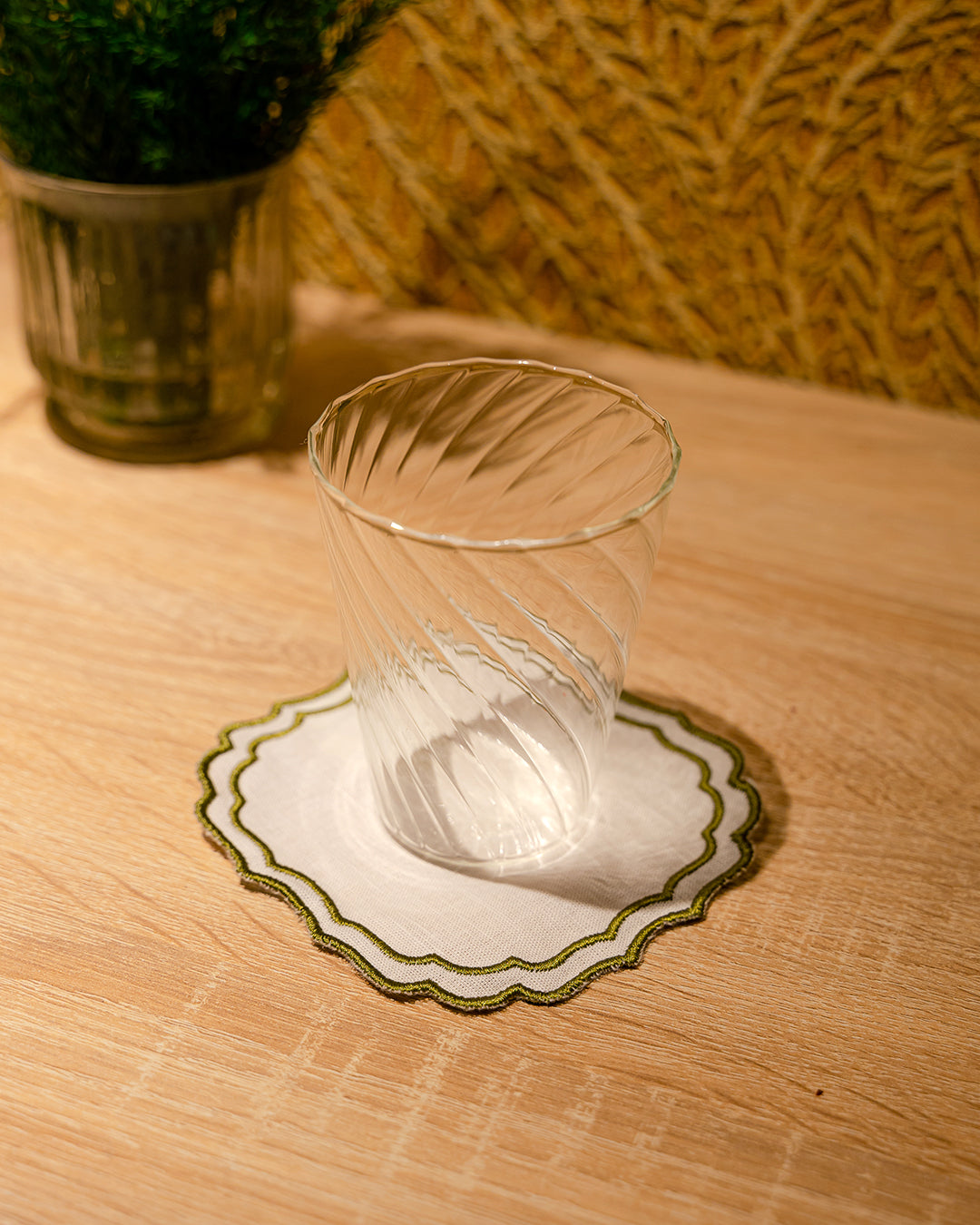 Greta Coaster/Bread Plate, Green