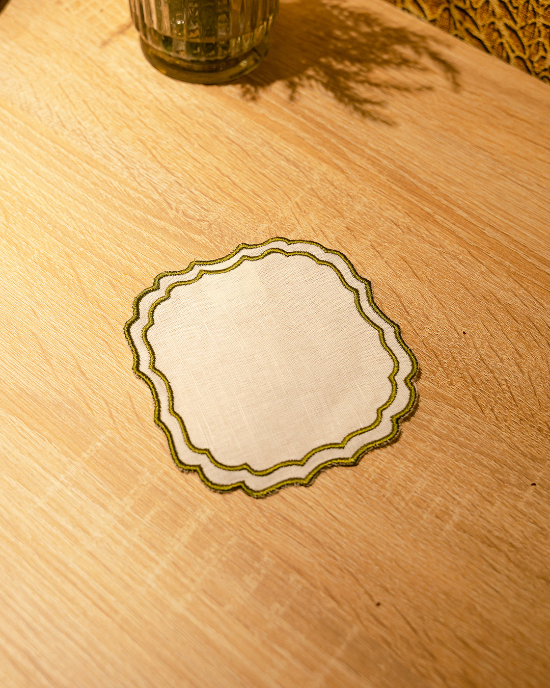 Greta Coaster/Bread Plate, Green