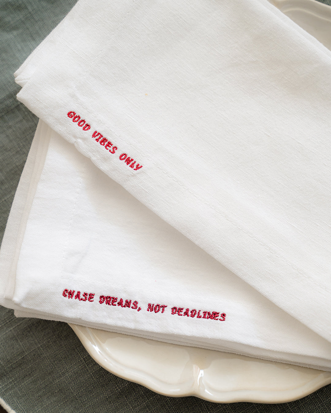 Chase Dreams, Not Deadlines Napkin