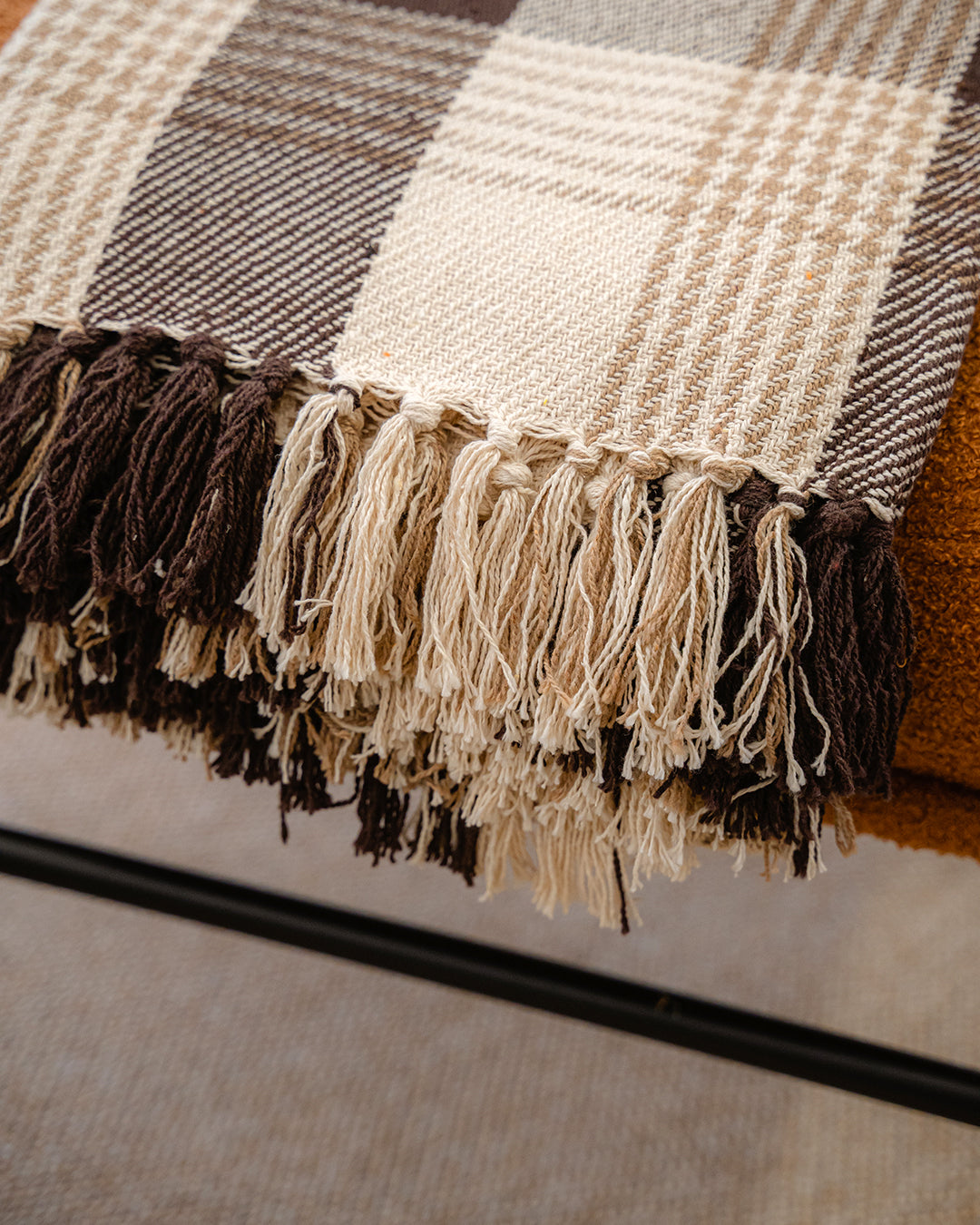 Scottish Throw, Brown, Beige and Natural