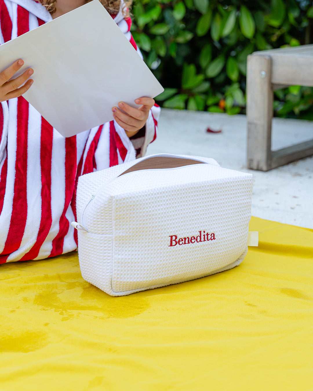 White Waffle Toiletry Bag