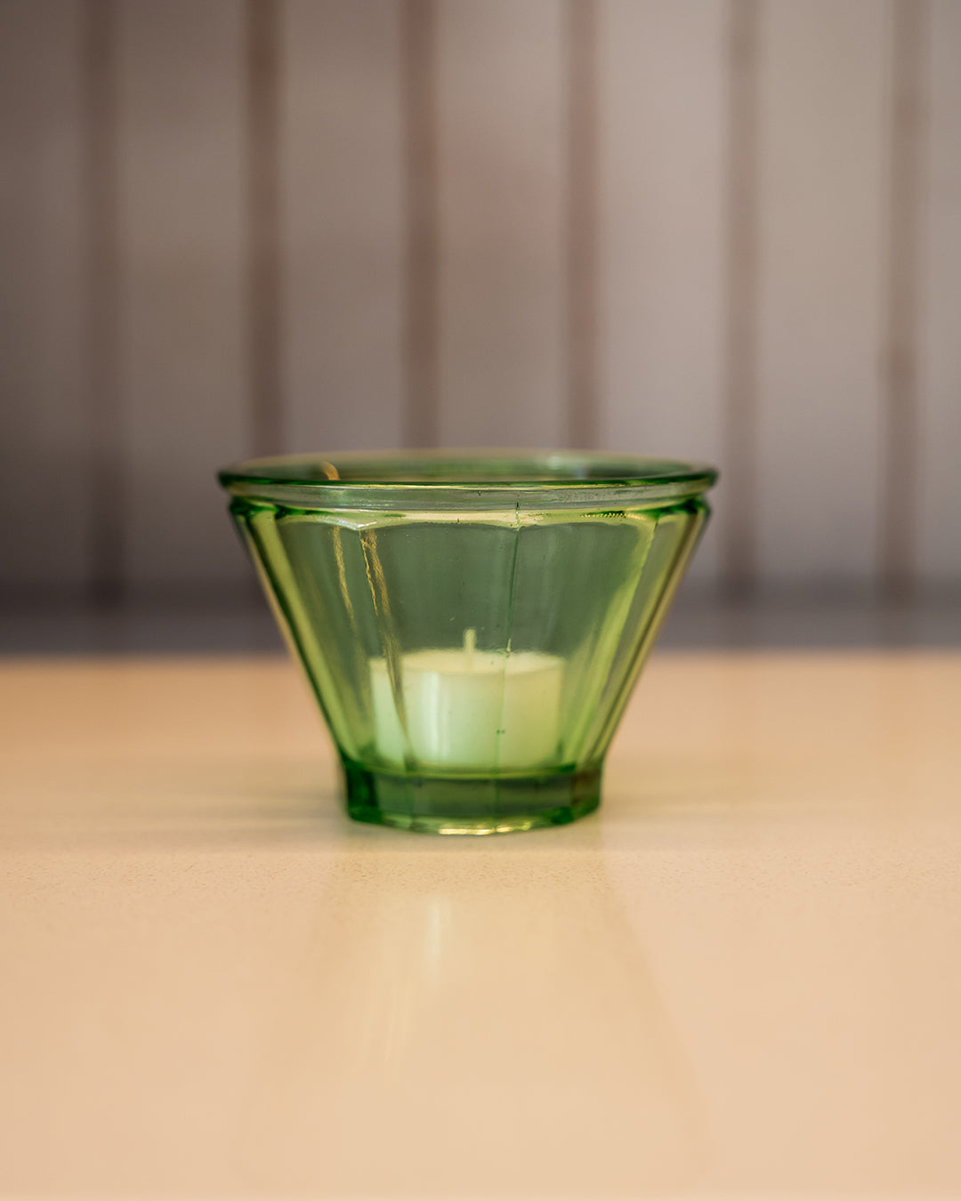 Classic Cone Green Small Glass Vase, 8 cm