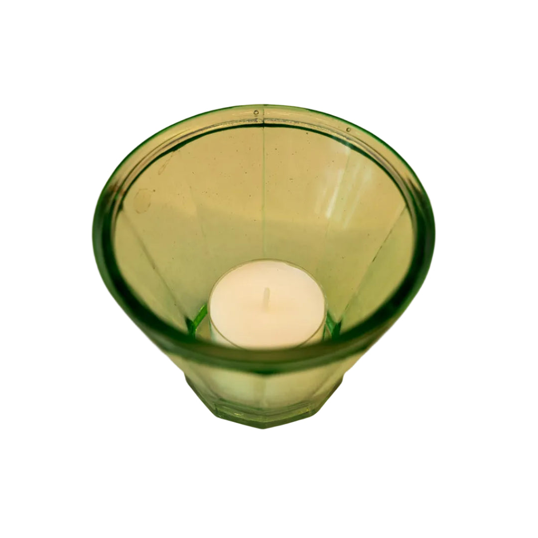 Classic Cone Green Small Glass Vase, 8 cm