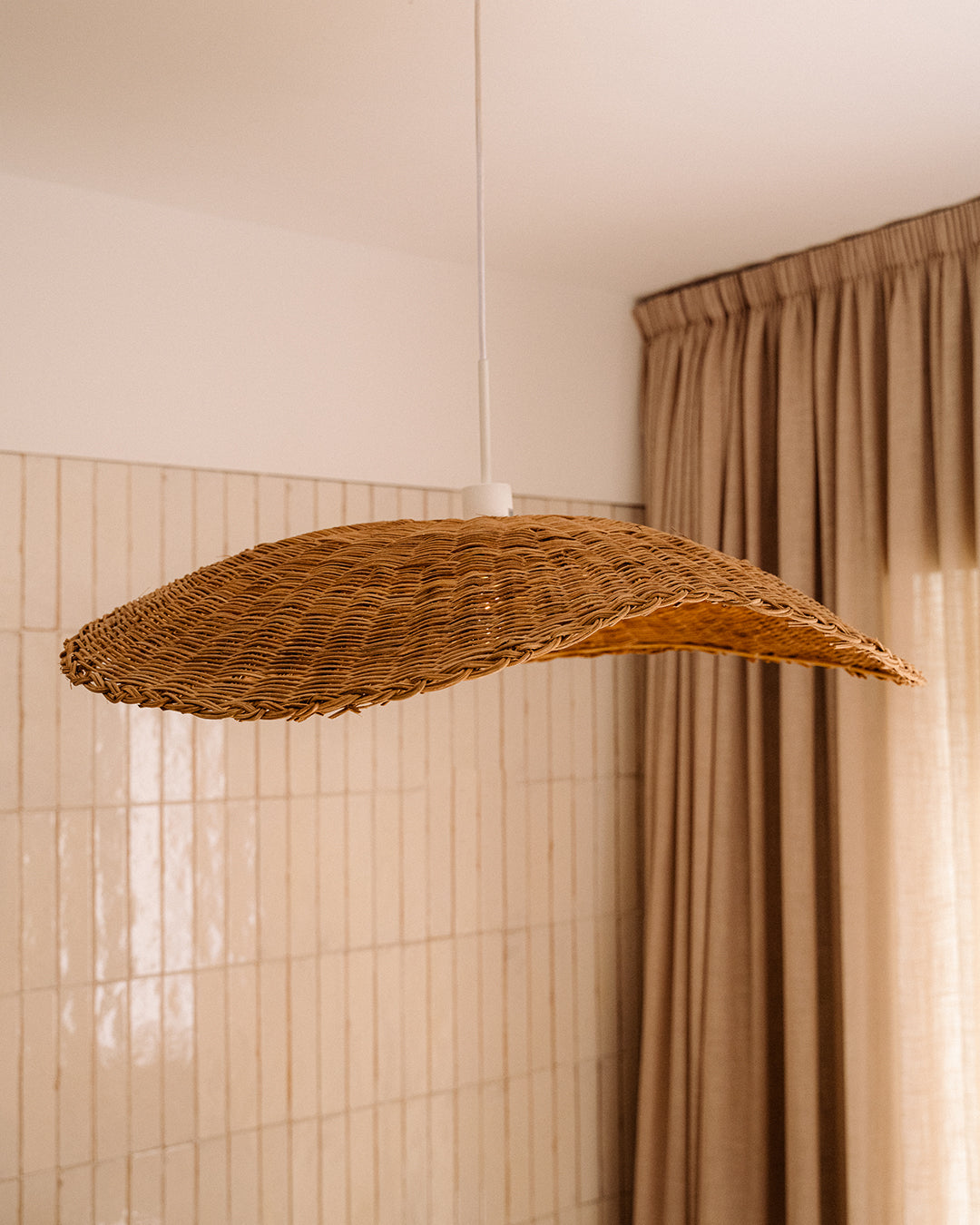 Rattan Pendant Light, 82 x 82 x 15 cm