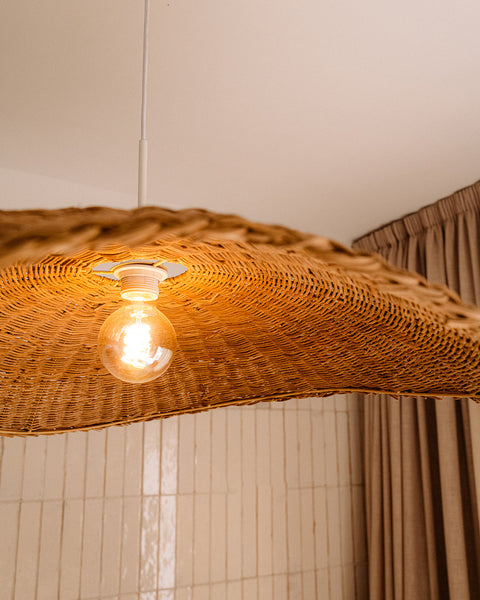 Rattan Pendant Light, 82 x 82 x 15 cm