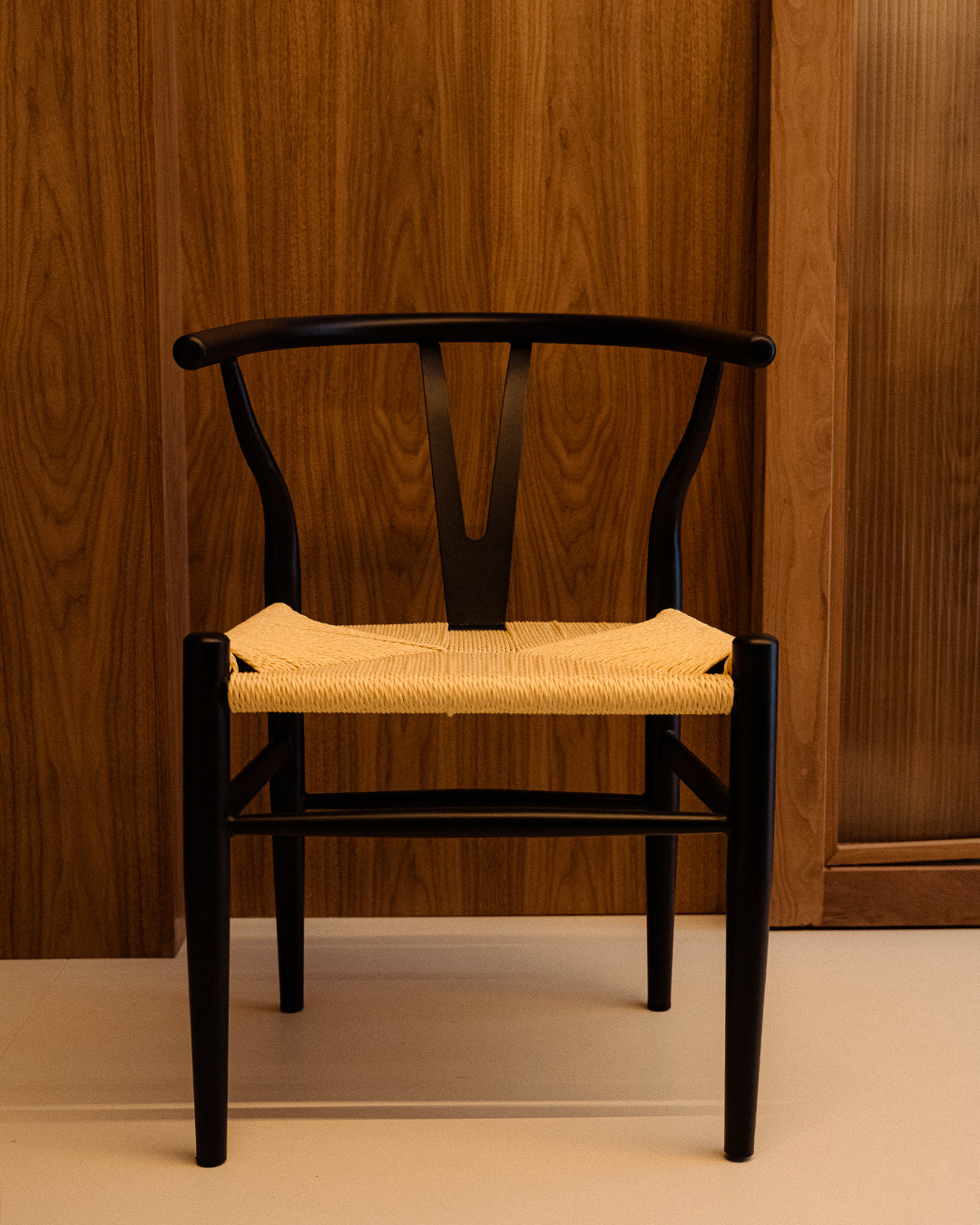 Oslo Chair with Black-Effect Metal Arms and Rope Seat