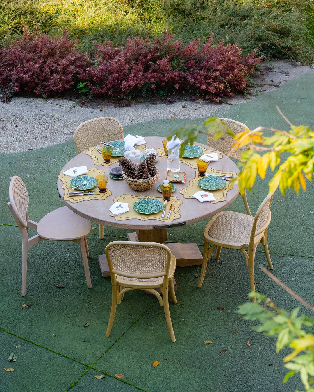 Brisa Placemat, Mustard and Brown