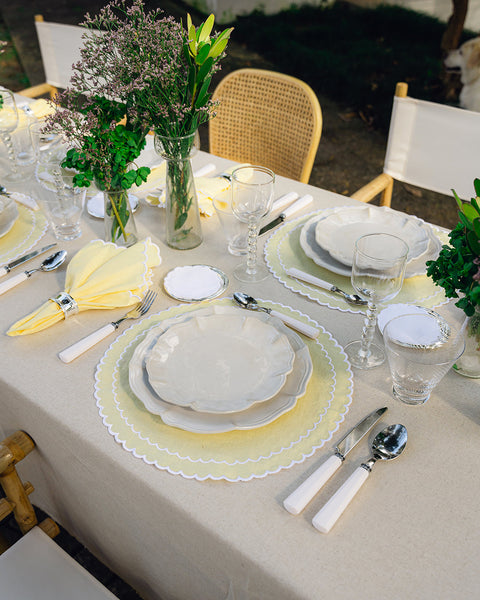 Individual Filipa, Amarelo com Branco