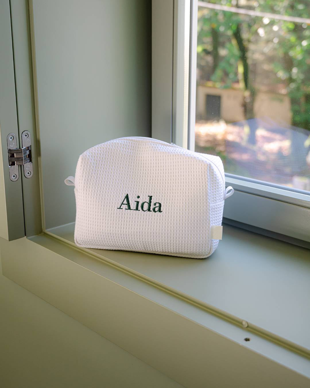 White Waffle Toiletry Bag