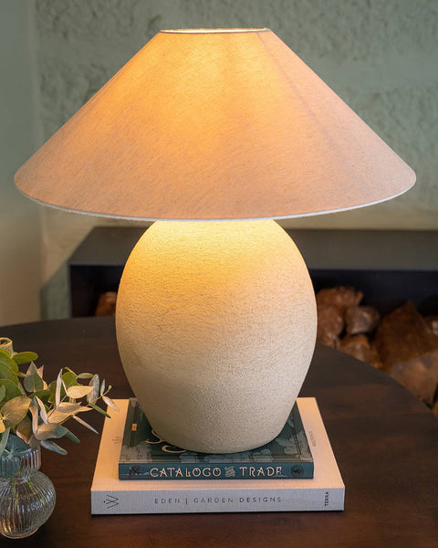Large Pure Table Lamp, Beige