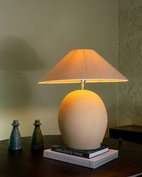 Large Pure Table Lamp, Beige