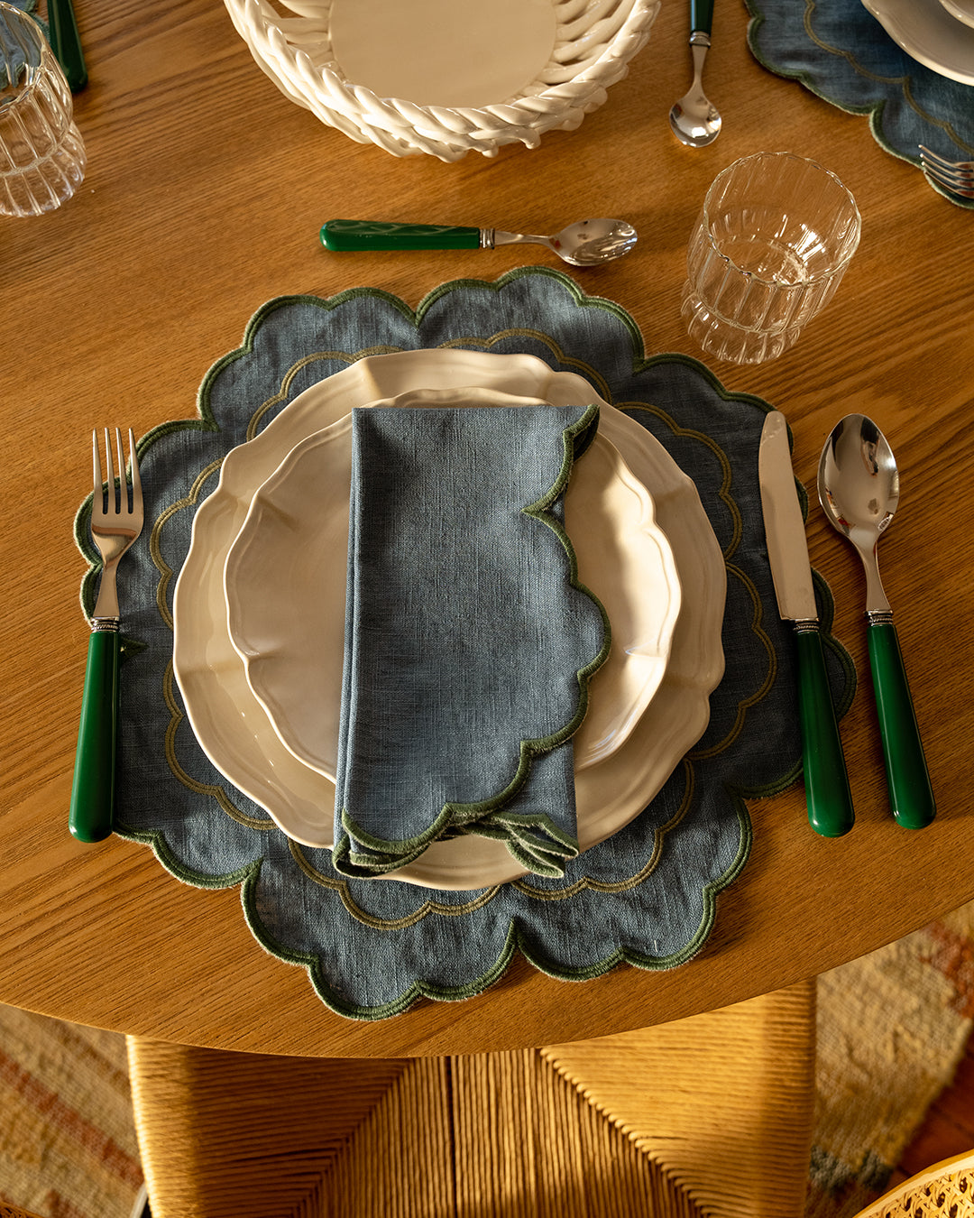 Íris Napkin, Blue and Green