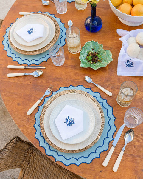 Napkin Coral Blue