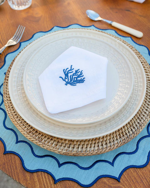 Napkin Coral Blue