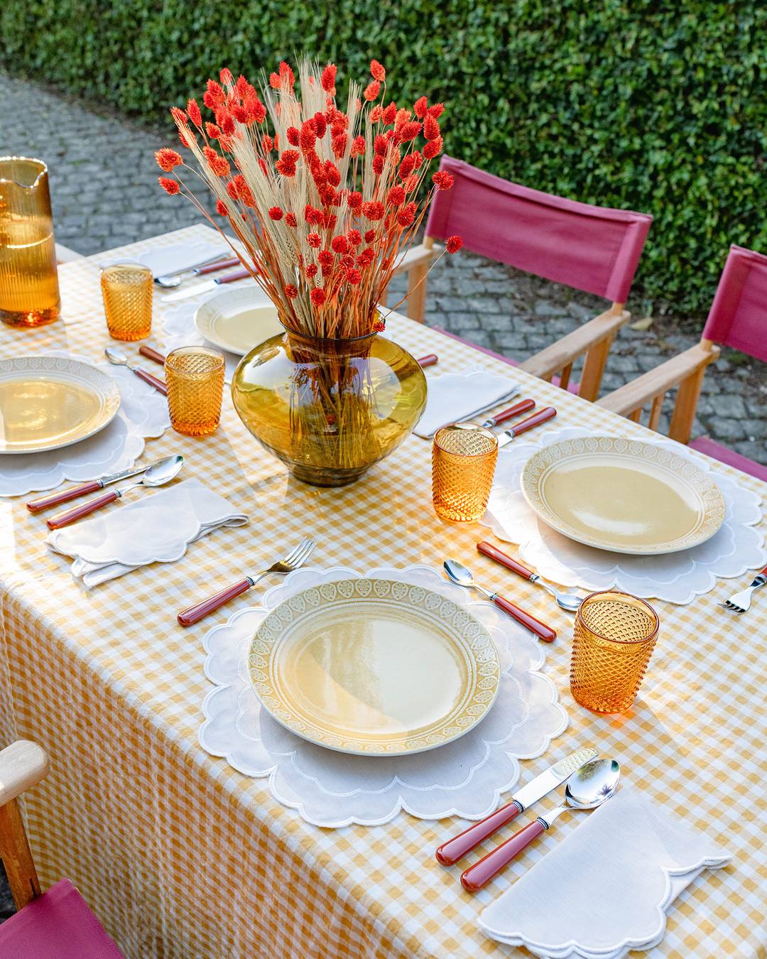Íris Placemat, Beige and White