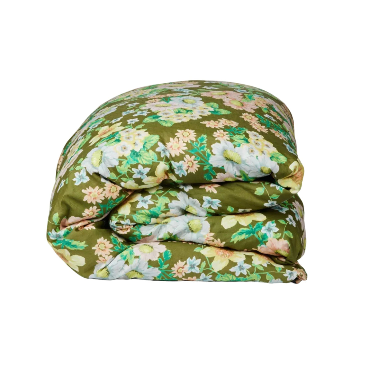 Buttercup Olive Linen Quilt Cover