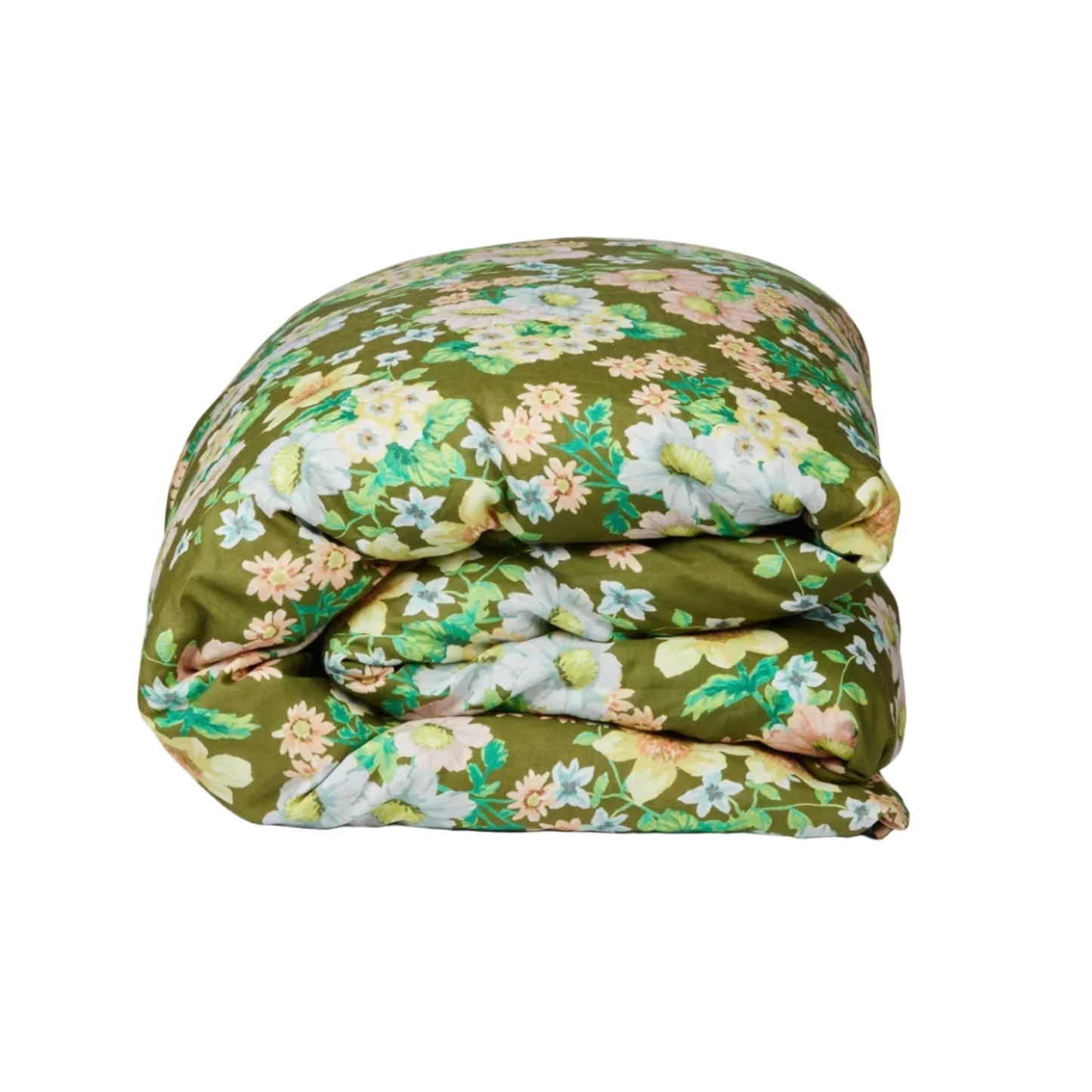 Buttercup Olive Linen Quilt Cover