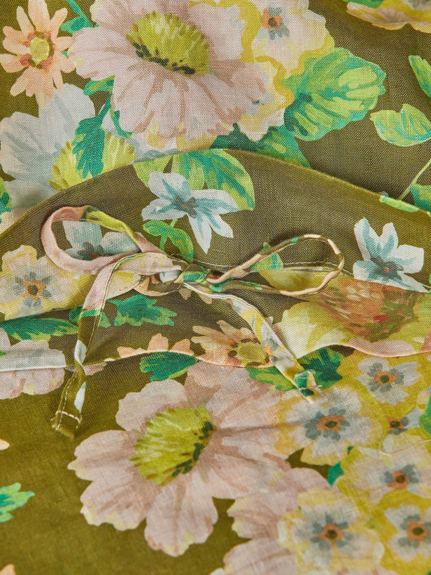 Buttercup Olive Linen Quilt Cover