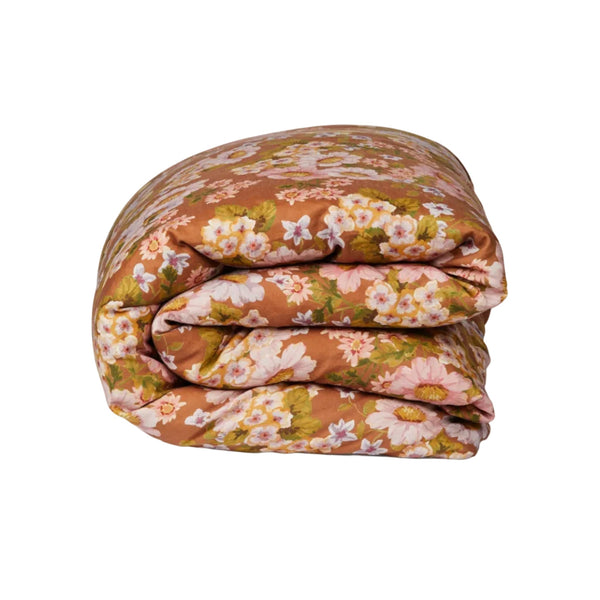 Buttercup Rust Linen Quilt Cover
