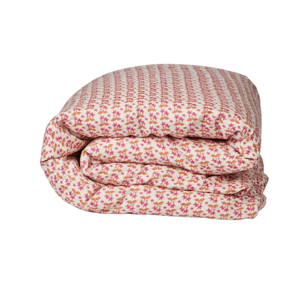 Petit Madeline Pink Linen Quilt Cover